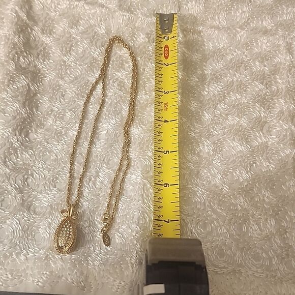 Vintage Joan Rivers Gold Paved Diamond Necklace - Picture 7 of 7